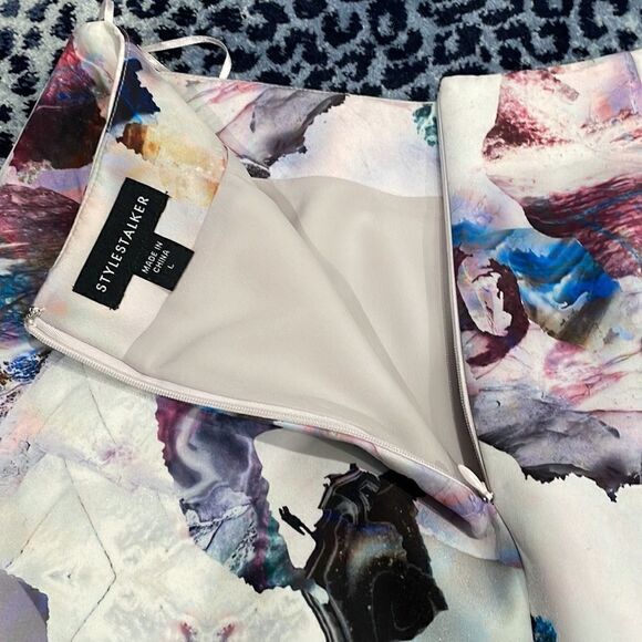 Stylestalker Multi Color Agate Mini Skirt - Picture 3 of 9